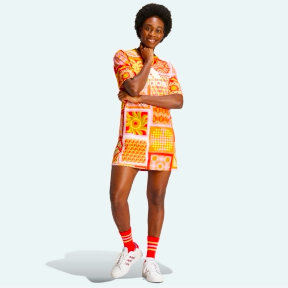 NEW FARM Rio Slim T-Shirt Dress Adidas Collab Mini Dress